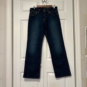 Lucky Brand Dungarees Y2K Americana Wide Leg Button Fly Jeans Women’s 12